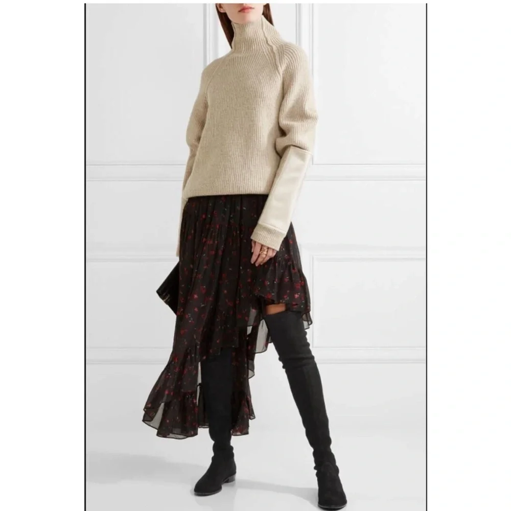 Stuart Weitzman OTK Lowland Boots Shoes Suede Over the Knee Black